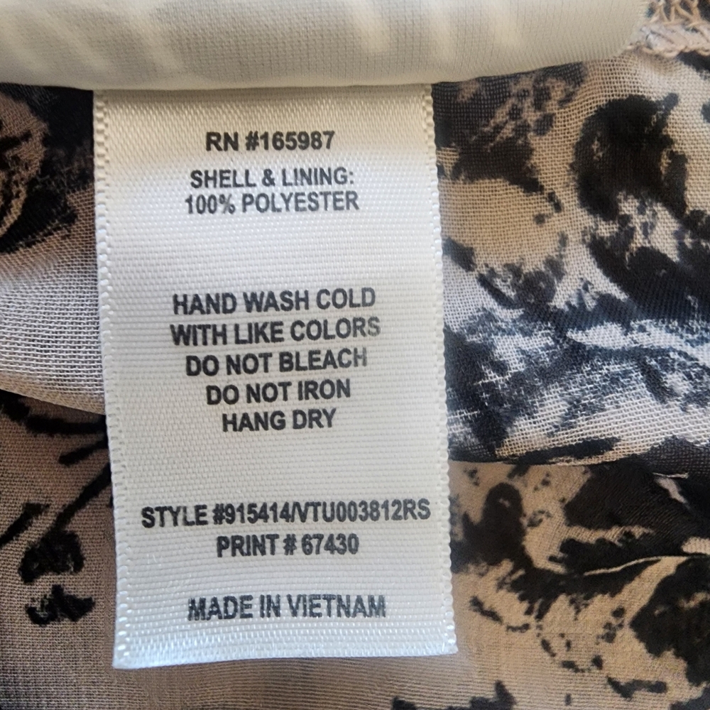 Kate and Lily Black Floral Dress 16W Flutter Sleeve Smocked Waist Boho EUC - Picture 11 of 11